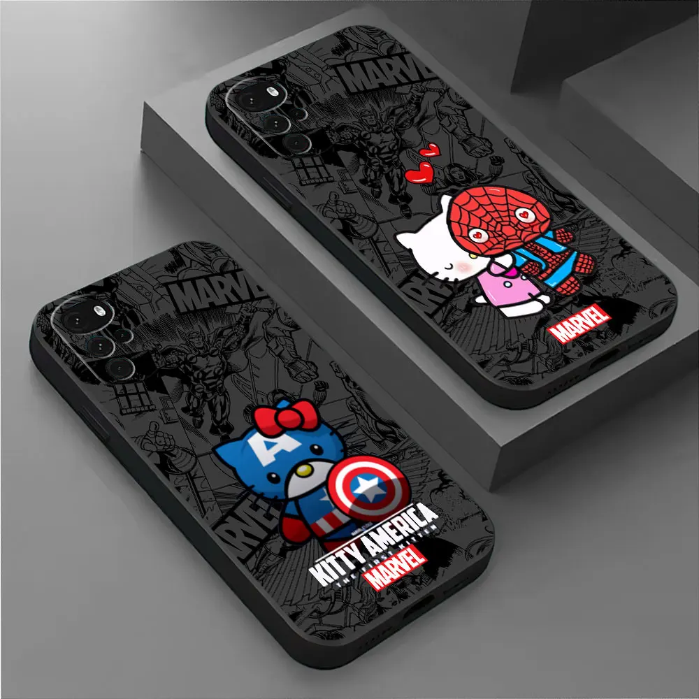 Etui na telefon Motorola Moto G51 5G G30 G32 G200 G53 G73 G60S G31 G71 G72 G50 4G G22 G9 Marvel Spidermans Hello Kitty pokrowiec