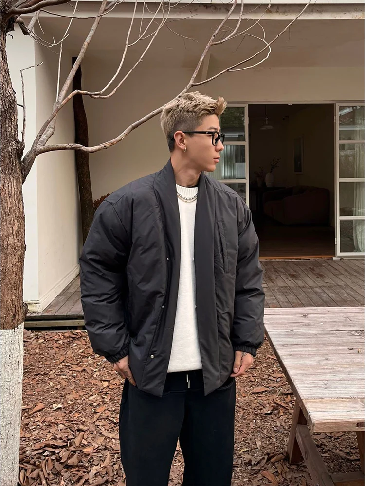 

Новая китайская хлопковая куртка-кардиган в стиле пилот, однотонная, с геометрическим узором, длинный рукав, теплая повседневная верхняя одежда