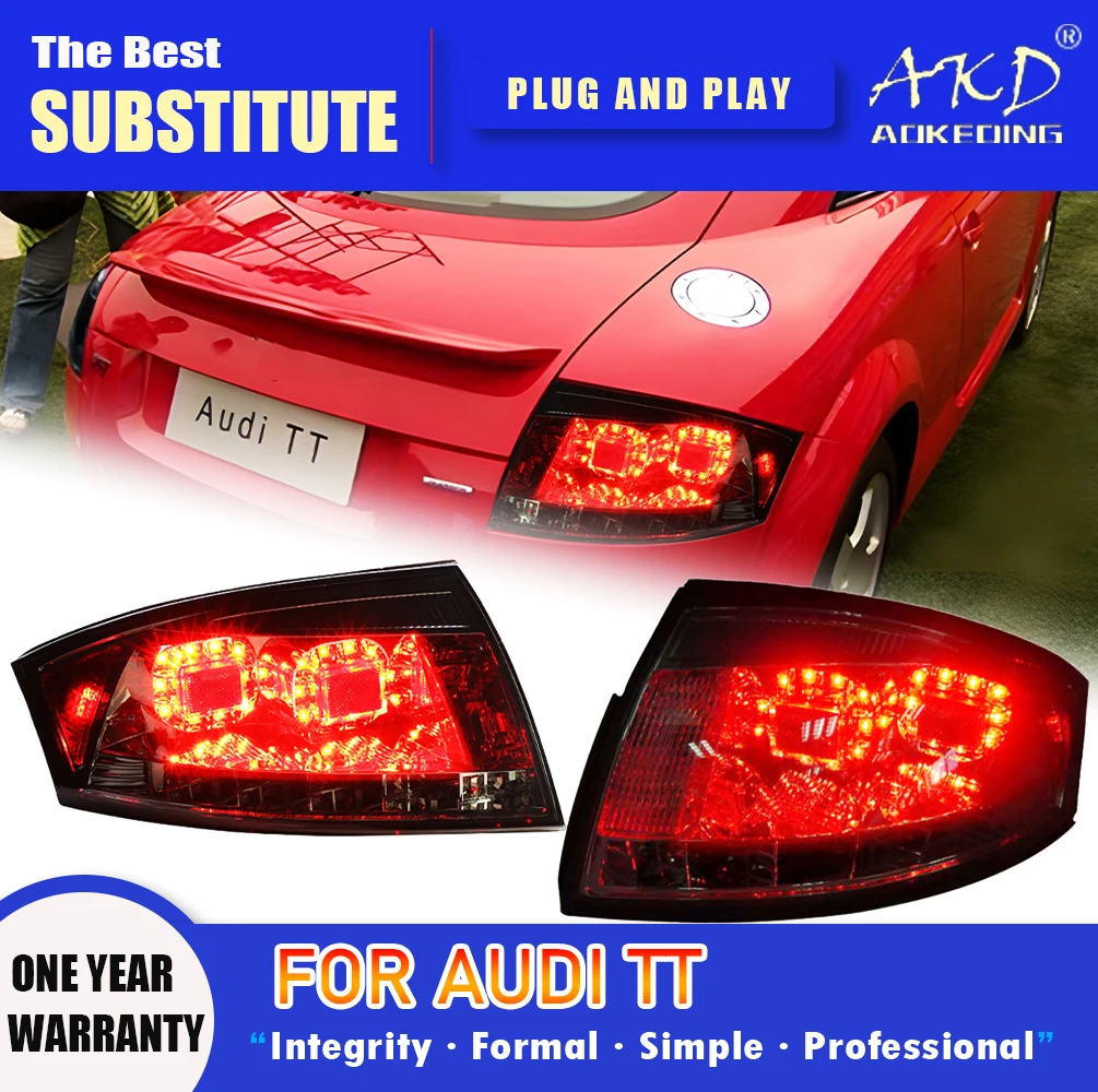 AKD Tail Lamp for AUDI TT LED Tail Light 1998-2006 TT Rear Fog Brake Turn Signal Automotive Accessories