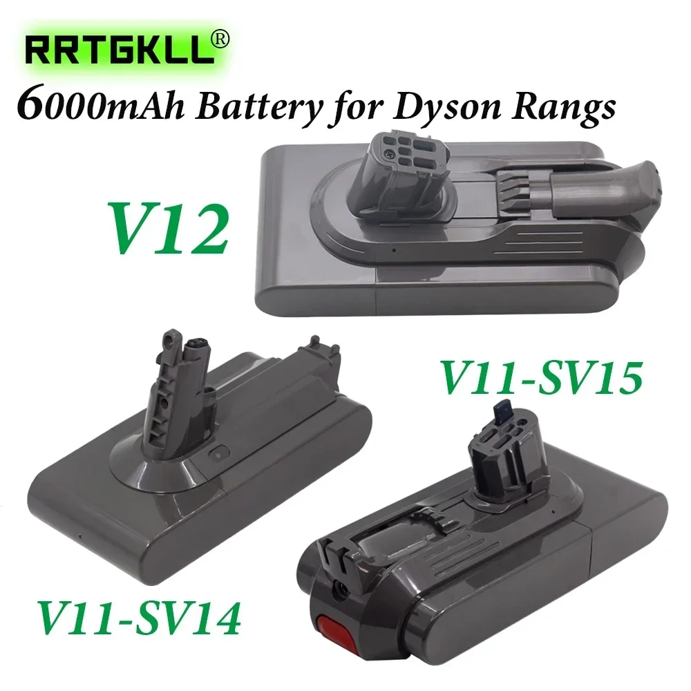 Battery for Dyson V12 Detect Slim Cordless V11 Absolute Extra V11 Absolute V11 Animal V11-SV14,V11-SV15 Battery 25.5V 6000mAh