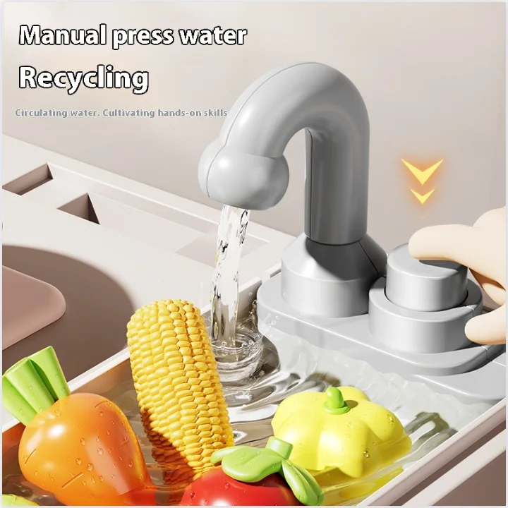 مجموعة ألعاب المطبخ التظاهري للأطفال، أدوات المطبخ رذاذ واقعية، أدوات الطبخ، أدوات المائدة، هدية عيد الميلاد ورأس السنة الجديدة #6