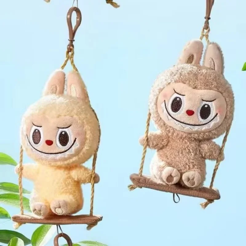 Authentic Blind Box Labubu Woodworking Workshop Series Swing Bag Pendants Desktop Ornaments Collectible Surprise Xmas Toy Gifts