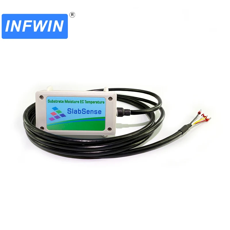 SlabSense مستشعر درجة الحرارة الرطوبة المائية ، EC ل cocopate الصوف الصخري الخ ، واجهة SDI-12 ، RS485
