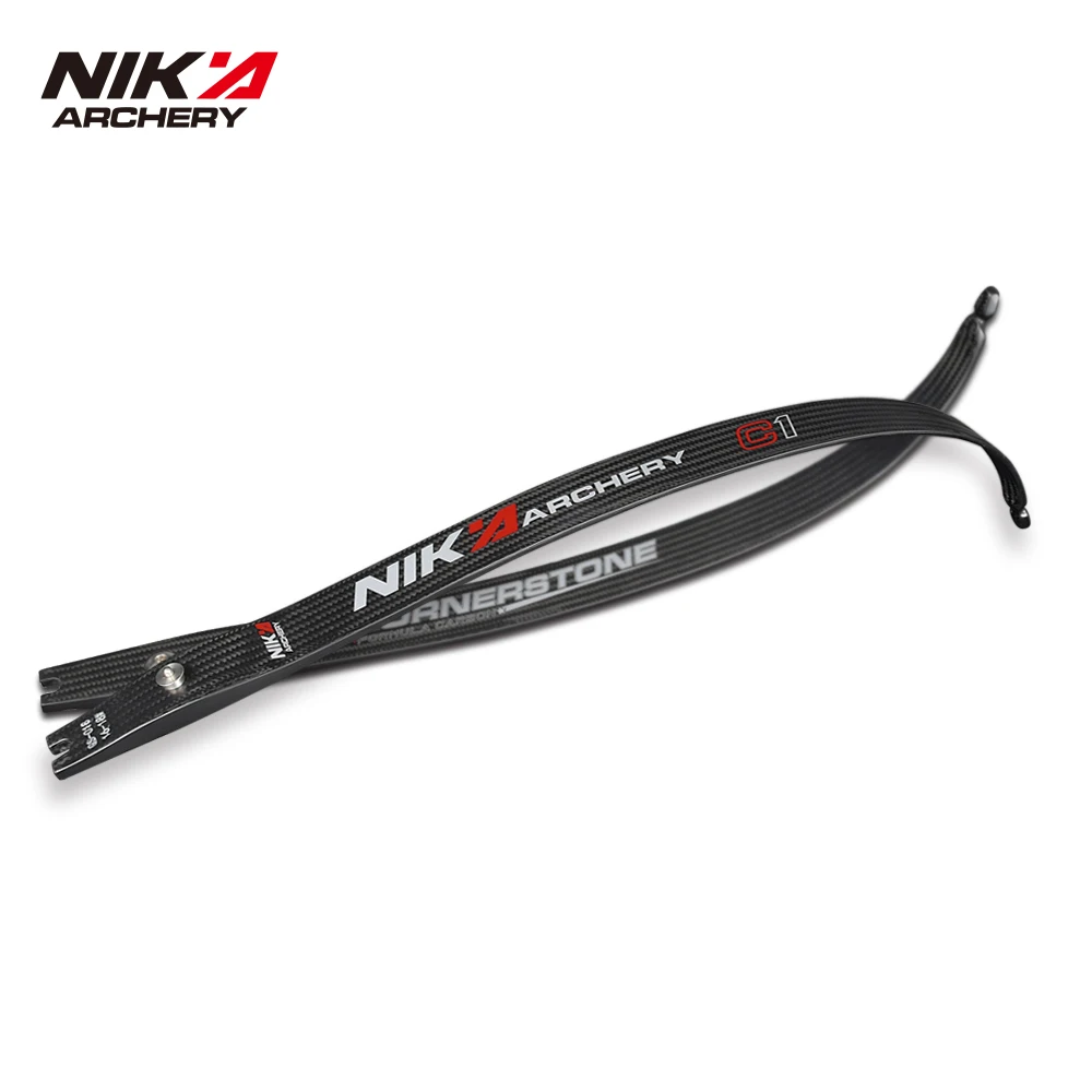 

1 Pair NIKA 68" Carbon Fiber C1 Limb Recurve Bow Limbs Take Down Limb Cornerstone 20% Carbon-fiber Content For Beginner Shooting