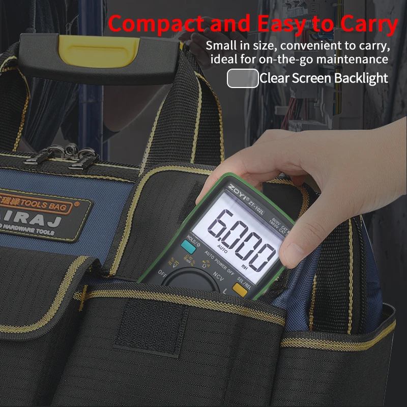 

High Accuracy ZOYI ZT-102L Multimeter - 60H Inductance LCR Tester with TRMS 6000 Counts, Ideal for Professional Electrical Testi