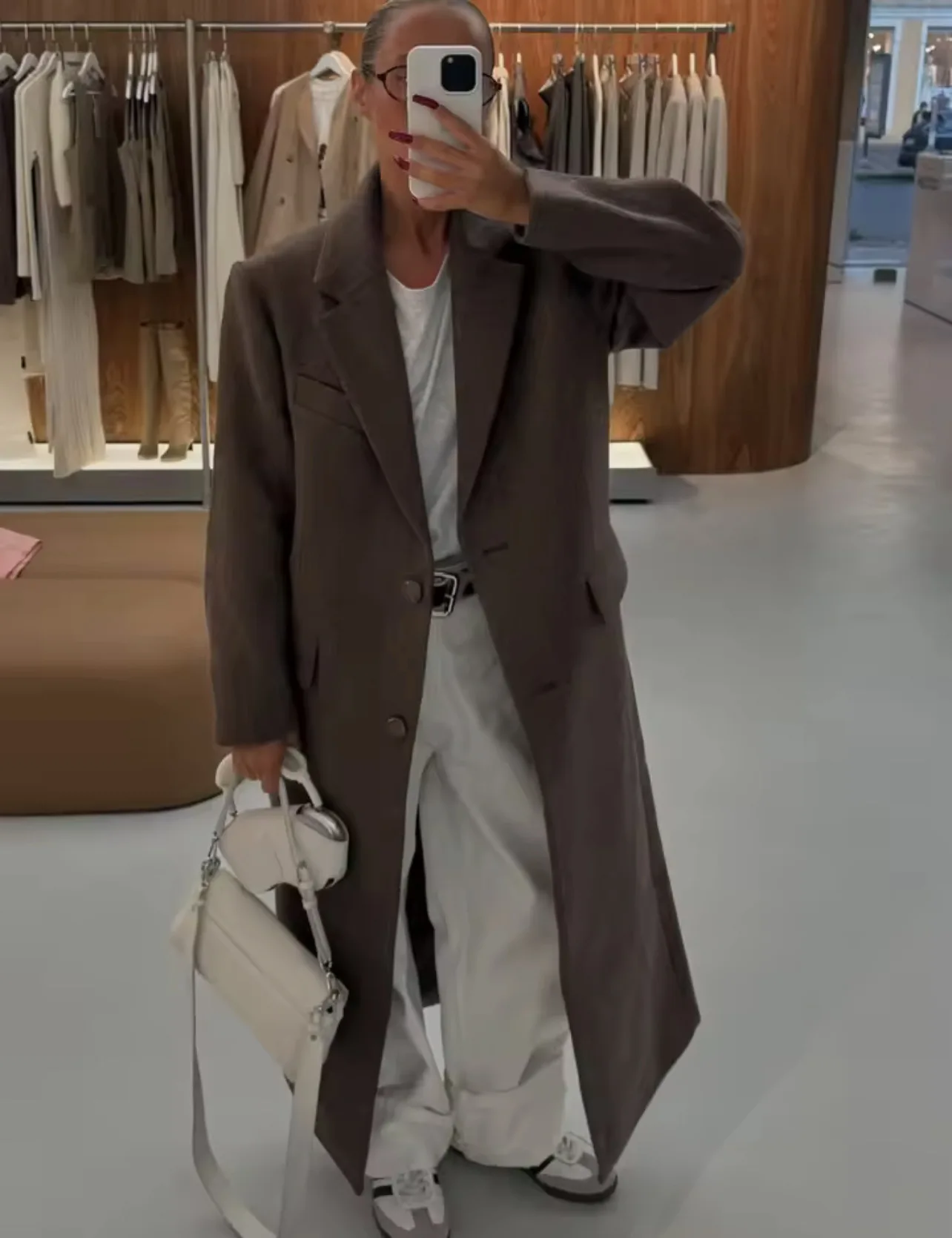 Trench-coat long en laine sophistiqué pour femme, votre nouvelle agrafe élégante pour le bureau et les vêtements décontractés