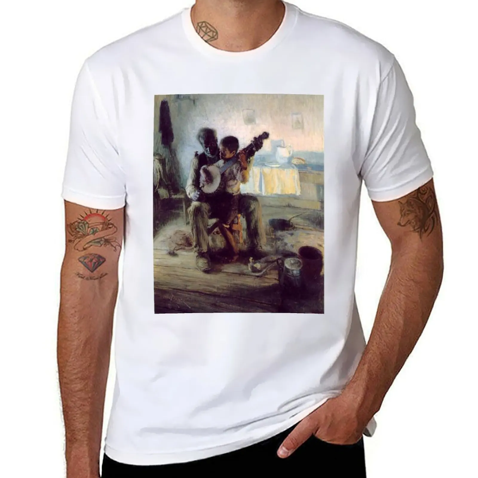 

Henry Ossawa Tanner - The Banjo Lesson T-Shirt man t shirts for men casual anime t shirts for man T-Shirt