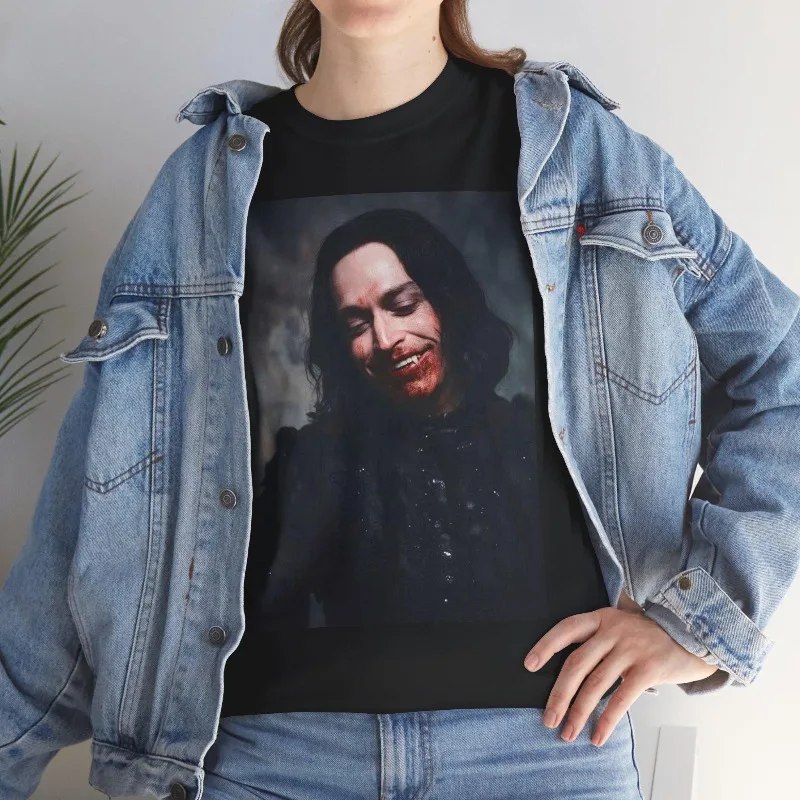Dracula Love Story Blood Face T-shirt Horror Movie T-shirt Summer New Casual Fashion Suitable for Both Men and Women