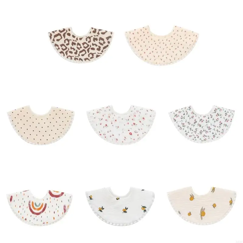 N80C 360 Degree Rotation Baby Bib Saliva Towel Baby Feeding Bibs for Infant Boys Girl