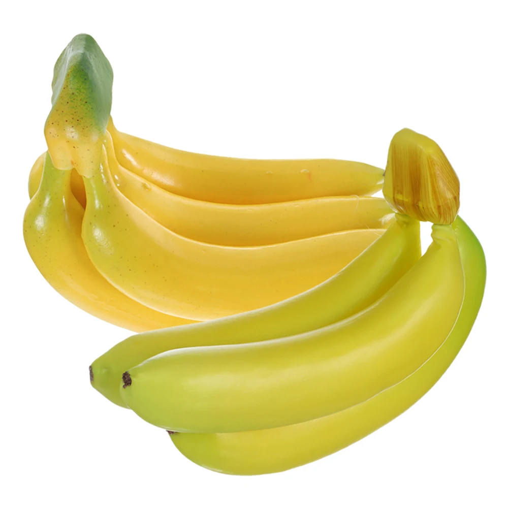 

2 Pcs Simulated Banana Artificial Decor Fake Bananas Decorative Fruit Foam Prop Versatile Use Photography Props Home Decor