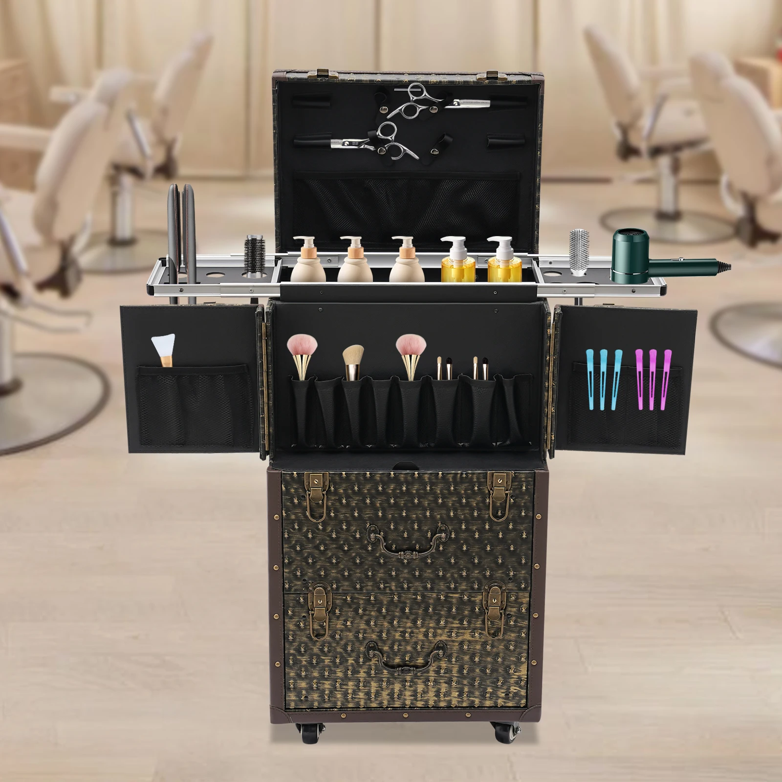 Кейс-тележка для парикмахеров, – обзор и цена Beauty Makeup Trolley