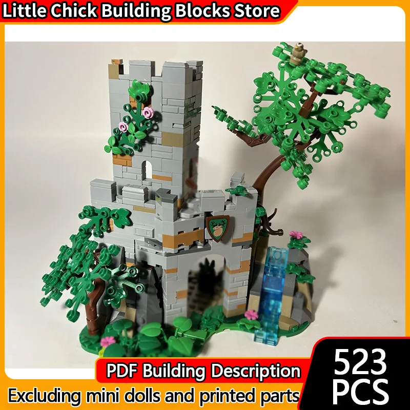 

Средневековый замок, модель MOC, строительные кирпичи, лесное убежище, модульная технология, детские праздничные подарки, сборные игрушки, костюм