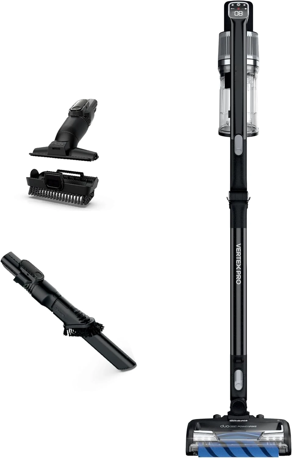 

Shark IZ682H Vertex Pro Lightweight Cordless Stick Vacuum with DuoClean PowerFins, Black/Silver floor cleaner