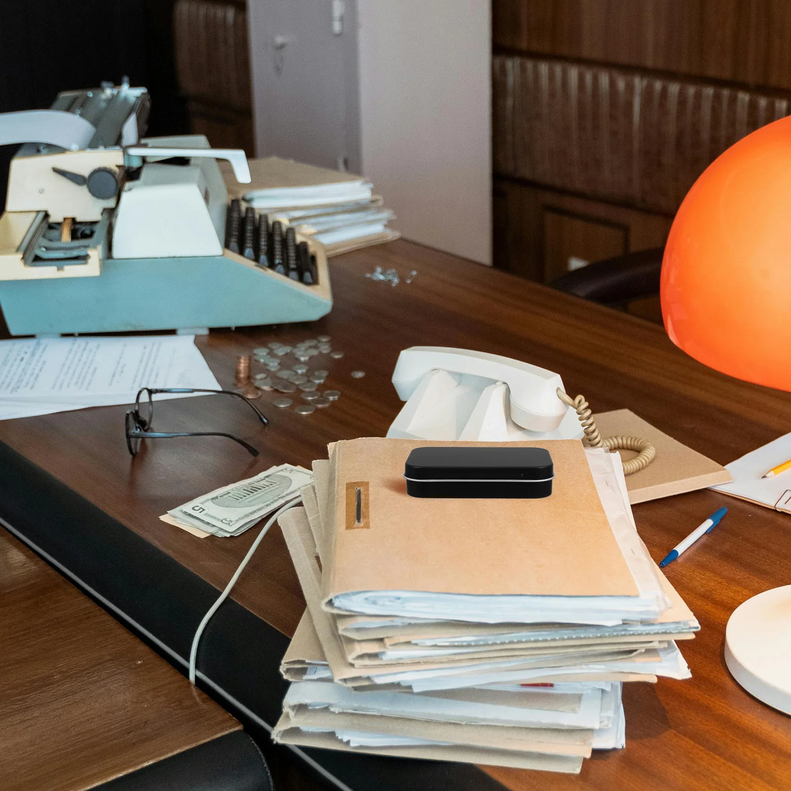 

Mini Storage Box Portable Small Metal Tin Container Hinged Lid For Office Supplies Candy Organizing Gift Party