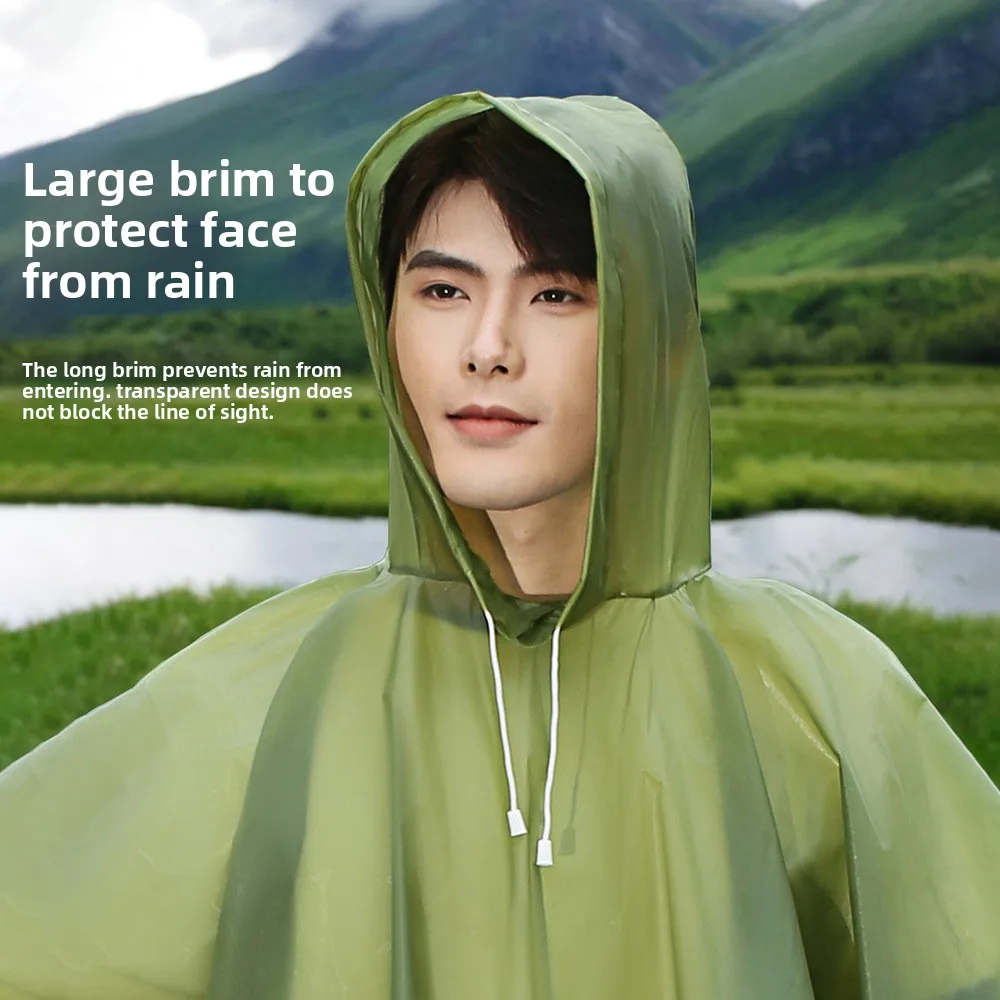 Multifunctional Outdoor Poncho Large Thickened Cloak Mat Portable Backpack Style for Fishing Hiking Camping Outdoor Activities