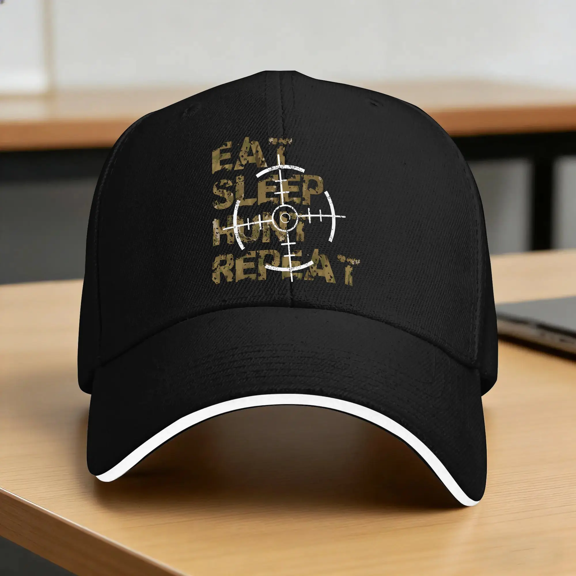 Eat Sleep Hunt Repeat Baseball Cap  Women Men Print Trucker Hat Summer y2k Funny Outdoor Gym Sun Baseball Caps