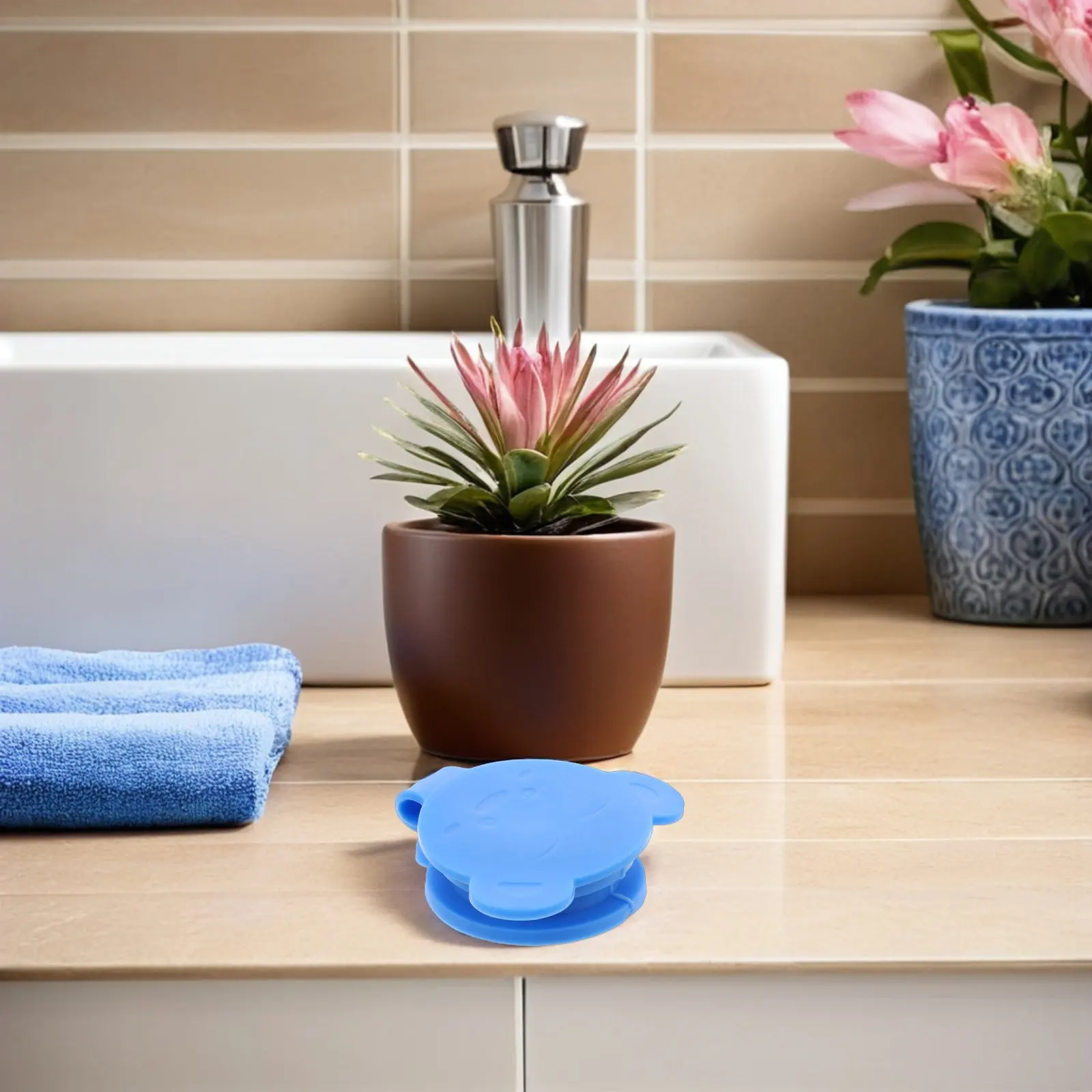 

5Pcs Bright Color Silicone Bath Plug Stopper for Tub Drain Cover Universal Flat Basin Hole Stopper Easy Push