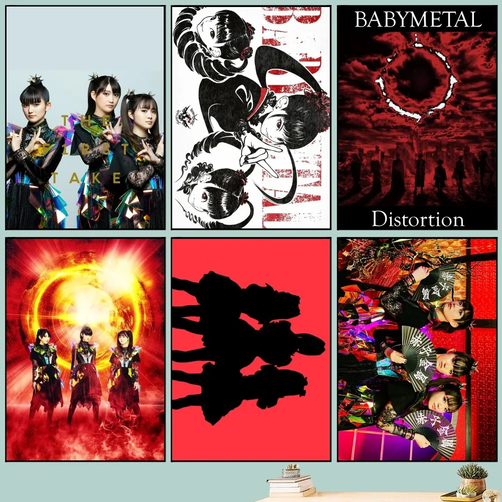 Babymetal Japanese Rock Band  Poster Art Self-adhesive Small Poster HD Quality Poster Wall Art Painting Study Wall Decoration