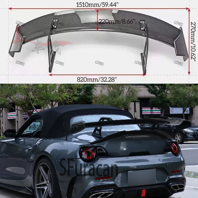 For Coupe Convertible BMW Z4 E85 E86 E89 G20 2003-2025 Body Kit High-Quality Carbon Fiber GT Design Trunk Luggage Spoiler