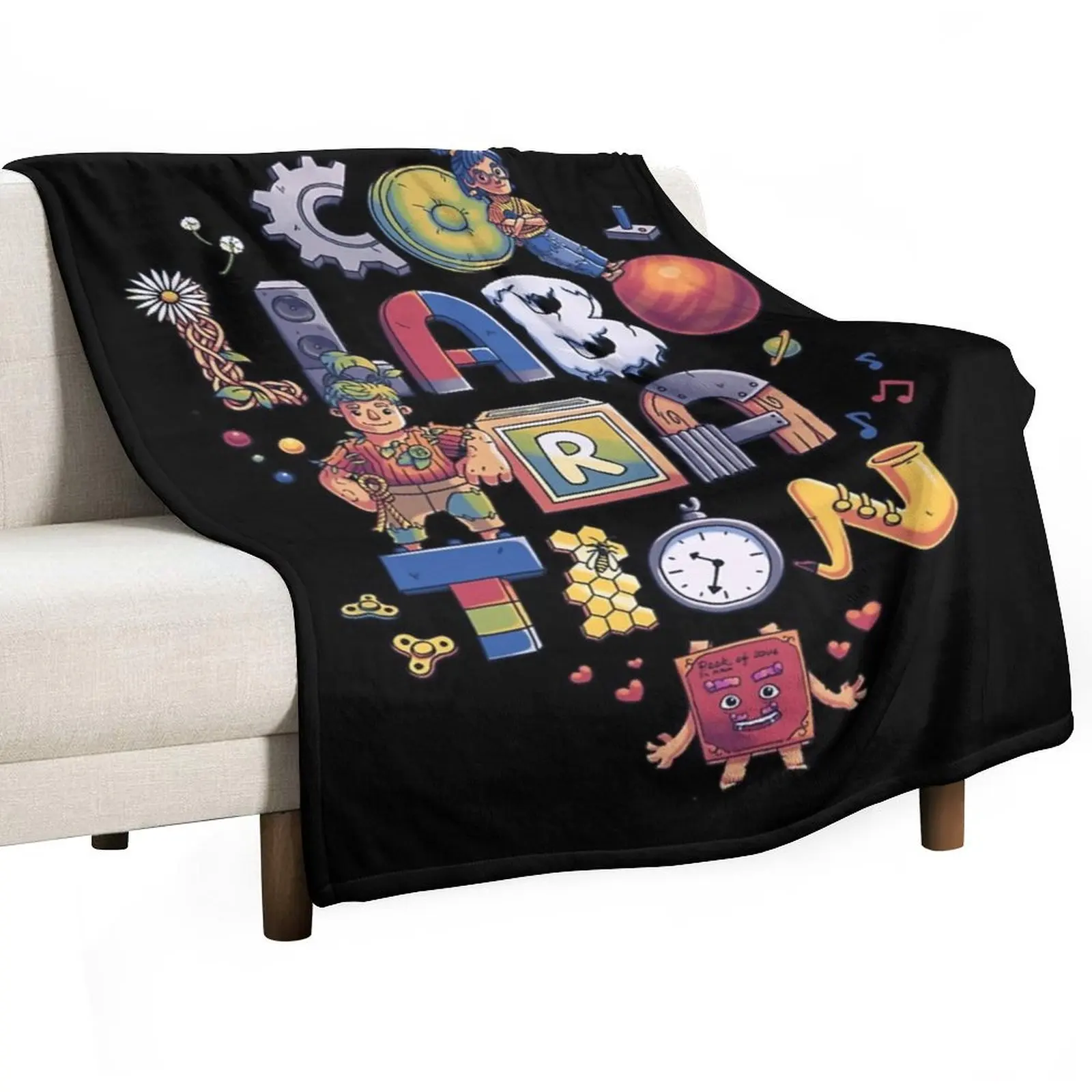 

Collaboration funny Throw Blanket Decorative Sofa Plush Sofa Thermals For Travel Blankets