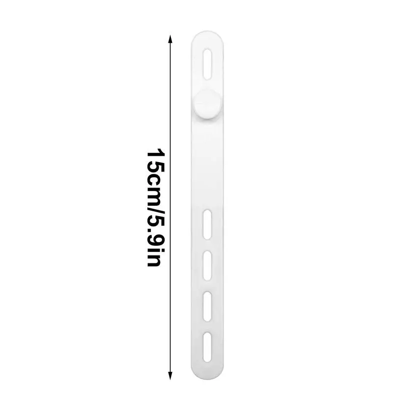 再利用可能なシリコンジップバンドバンドバンドル、ケーブルタイ、トラベルケーブルオーガナイザー、4つの調整可能な穴ストラップ、zipバンドル包帯、15cm、5個