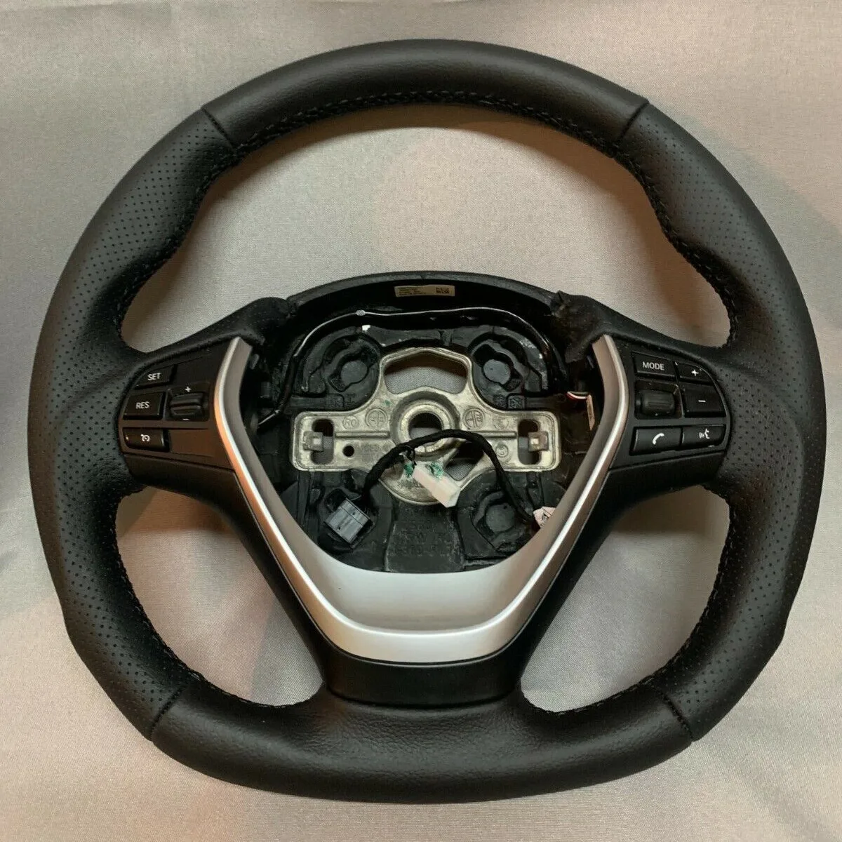 For BMW Steering Wheel F20 F22 F30 F31 F34 Sport Leather Flat Bottom NO Paddle Space