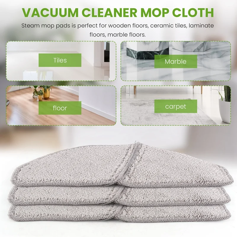 Cleanable Microfiber Mop Cloths Replacement Parts For Midea S8+ M7 Pro Robotic Vacuum Cleaner image 3