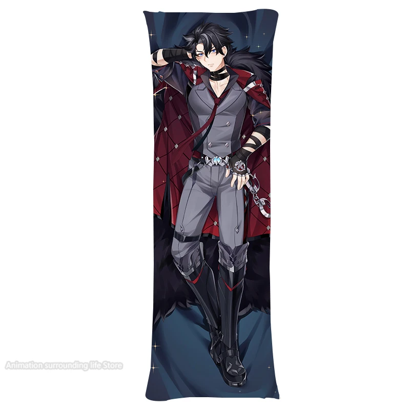 Funda de almohada Genshin Impact Dakimakura Wriothesley, cubierta de cojín de cuerpo completo, decoración de cama para el hogar, regalo Otaku Sexy