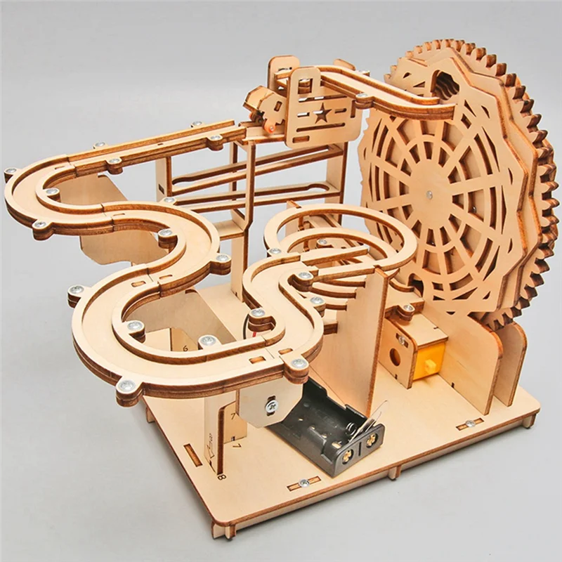 

WOWFU-DIY Technology Makes Wooden Electric Ball Wooden Electric Trackball Handmade Building Block Assembly