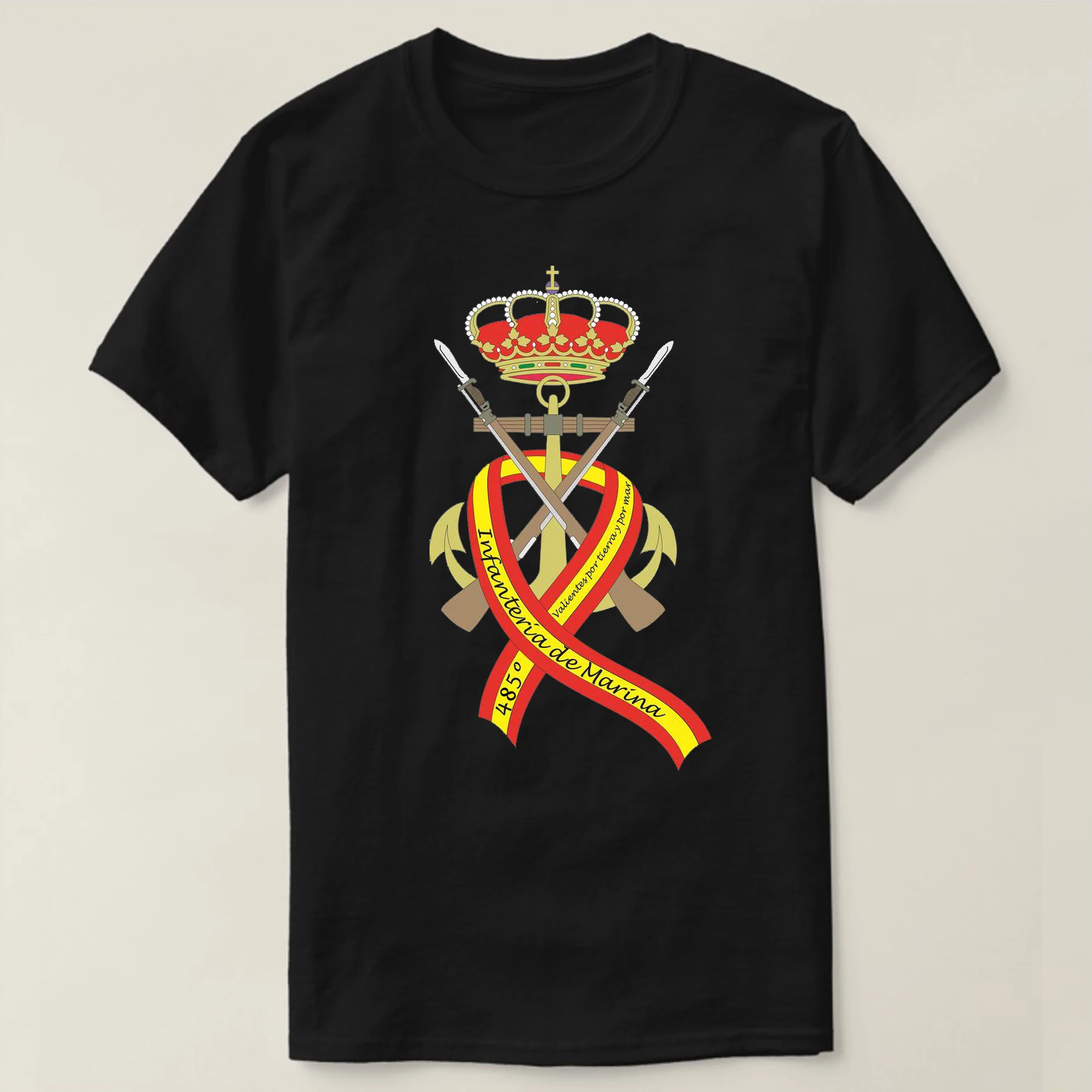 

Camiseta 485 Aniversario Del Cuerpo De Infantería De Marina Española, 100% Algodón, De Alta Calidad, Casual