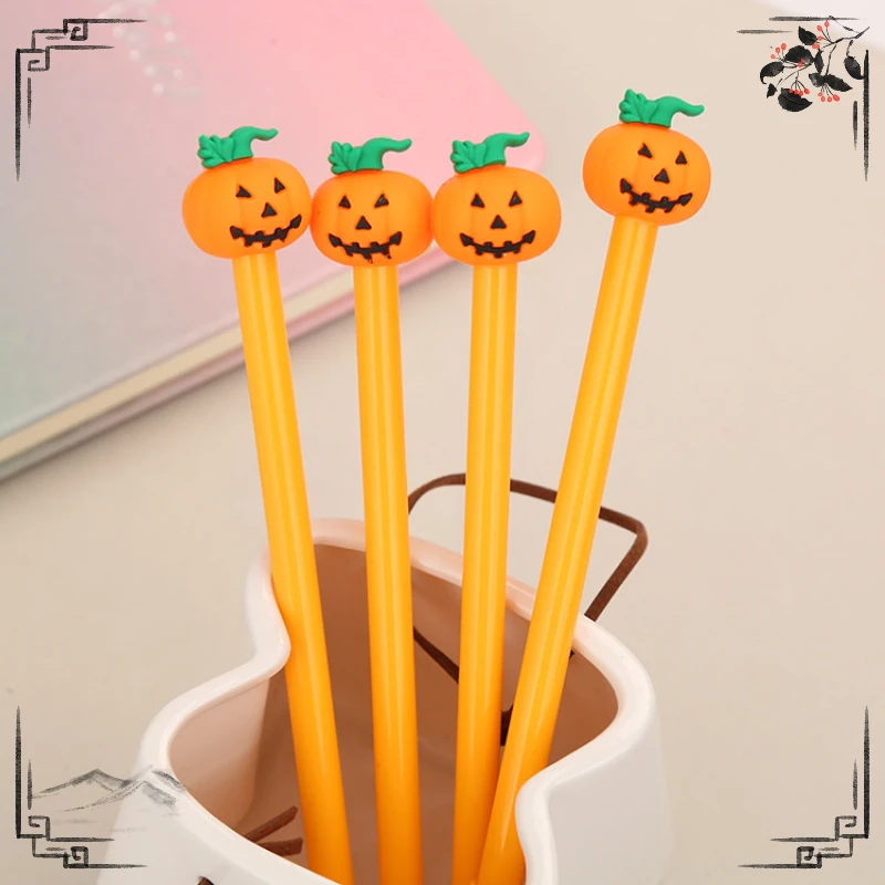 24 Pcs Creative Simulation Vegetable Neutral Pens Set Cute Student Cartoon Pumpkin Water Pen Office Supplies