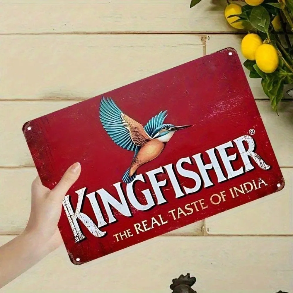 

Vintage Kingfisher Beer Metal Sign | Retro Pub Art Deco Wall Decor, Perfect for Man Cave & Home Bar in 2026