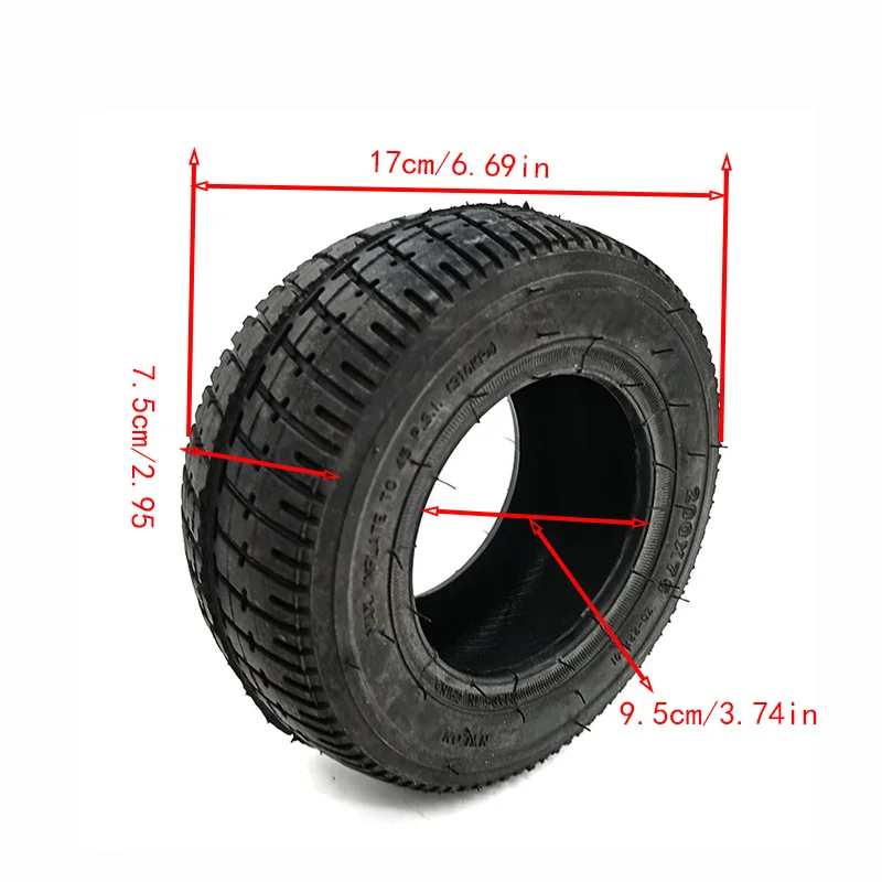200x75 Pneumatic Tire 8 Inch Thicked Widened Wear Resistant Tyre For Electric Scooter and Go Kart Parts Hotkart