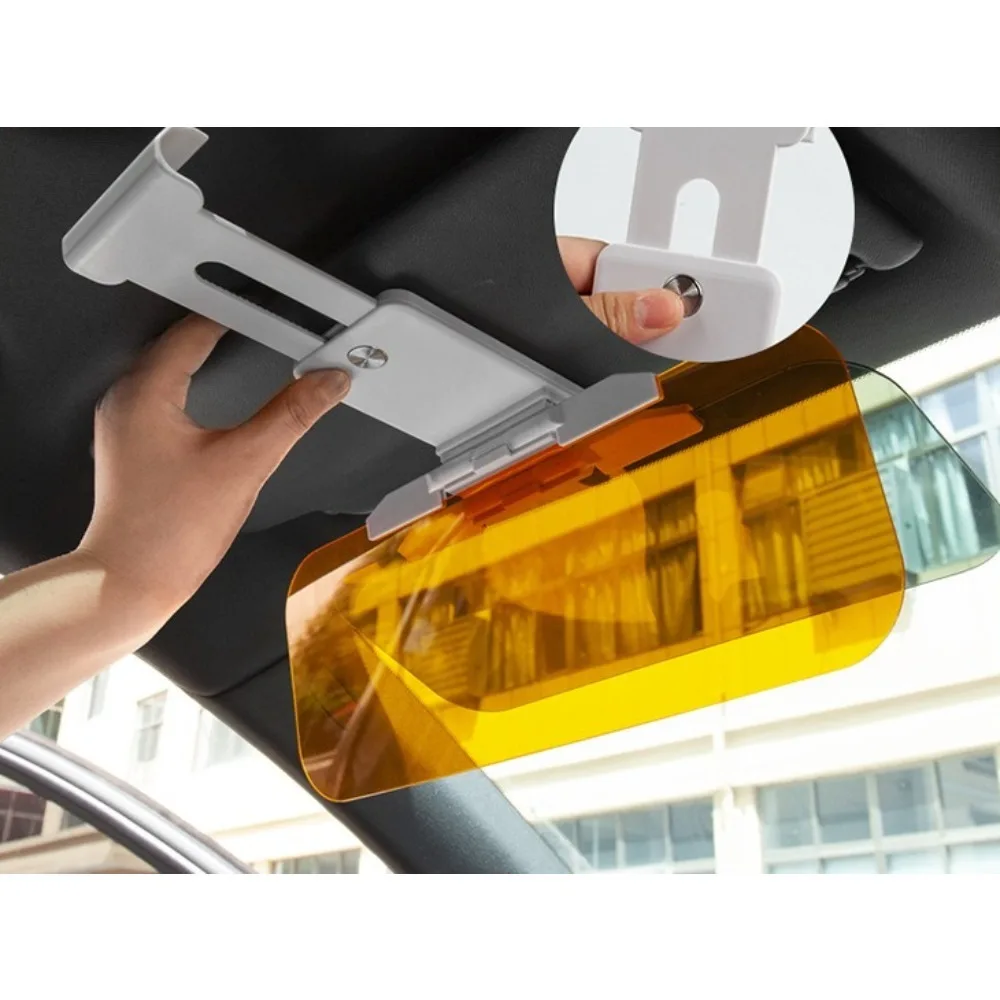 Dual Purpose Car Sun Visor - Day & Night Anti Glare Visor Extender with Night Driving Shield & UV Protection for SUVs, Trucks