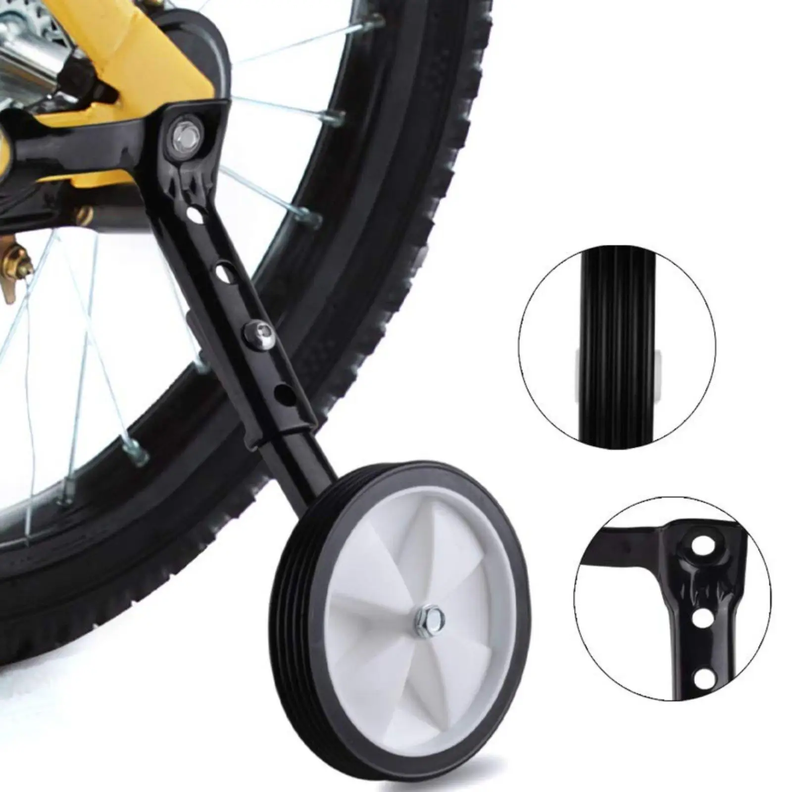 Adjustable Training Wheels for Bicycle Metal Balance Wheel Set Child Bike Accessory for Learning and Safety