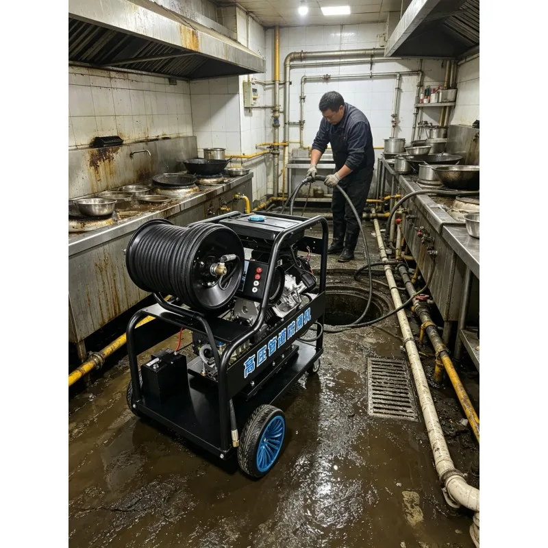 Premium 200Bar Automatic Sewer Jetting Unit Multi‑Functional High‑Pressure Washer for Drainage Pipeline Cleaning Tasks