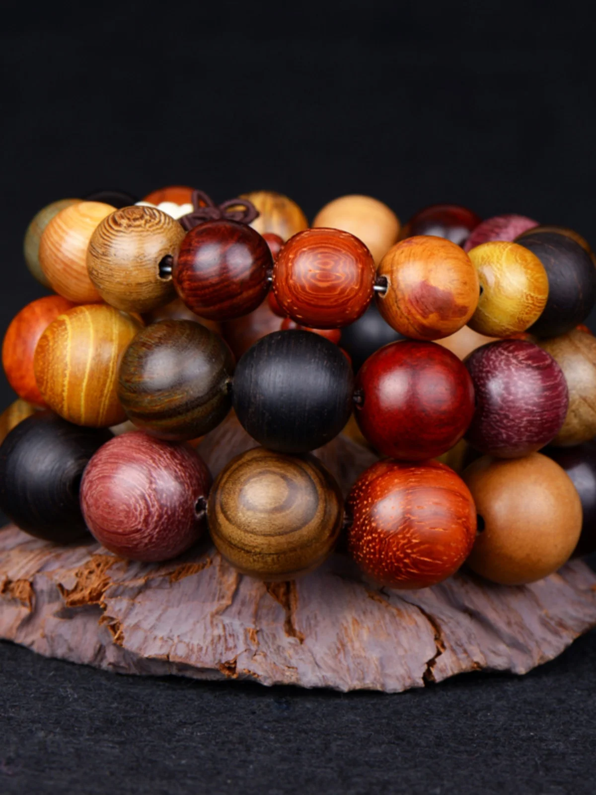 

Bracelet Adult Accessories Simple Natural Material Solid Wood Pear Color Irregular Shape Multi-Treasure Men and Women Same Style