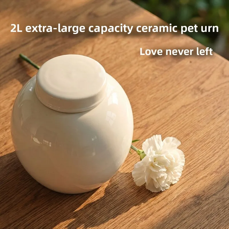 Large Ceramic Pet Urn for Dogs Cats Custom Silicone Seal Enhanced Sealing Memorial Ashes Casket Keepsake Box