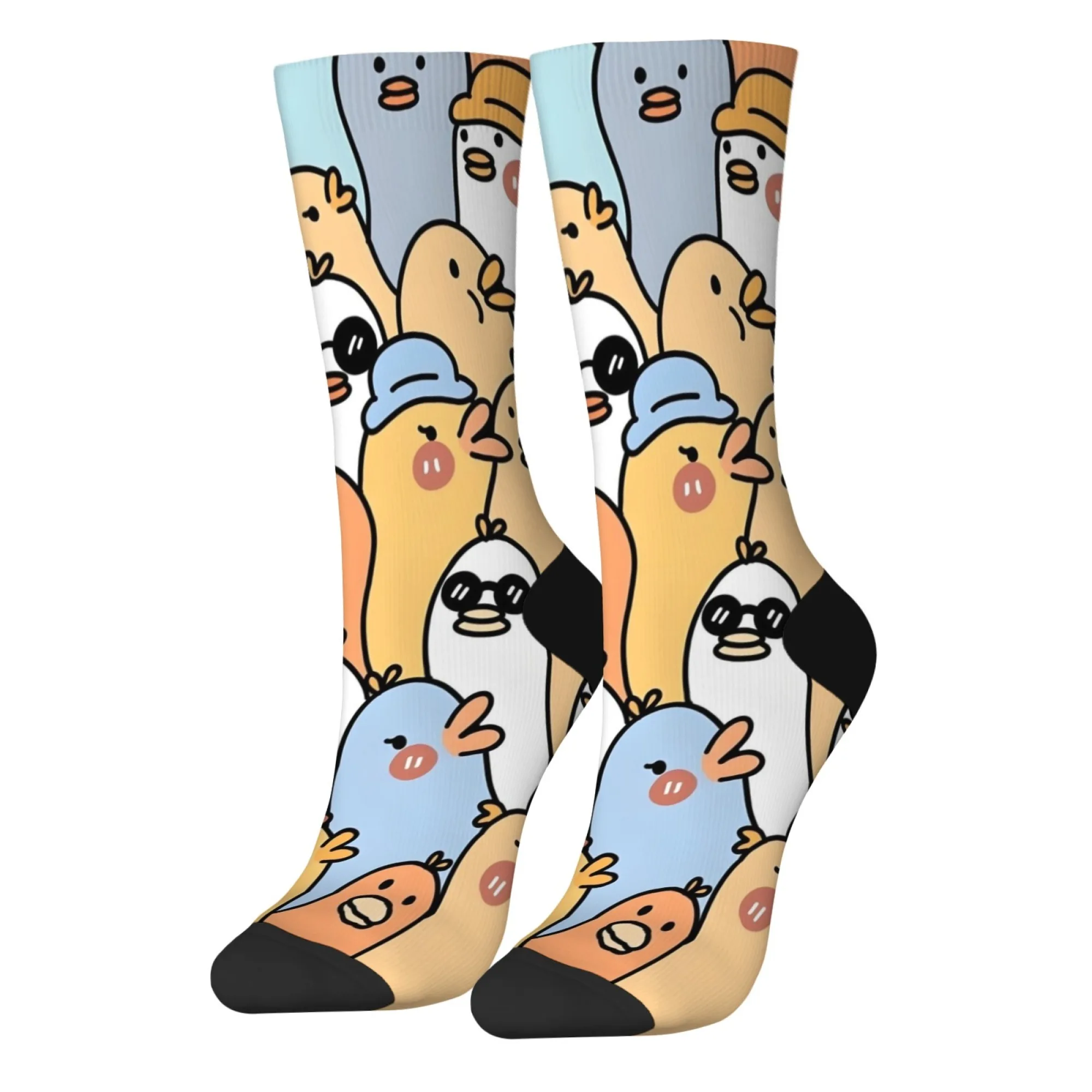 Harajuku Cartoon Ente süße Socken Neuheit Spaß Kompressionssocken weiche atmungsaktive Unisex Hip Hop Trend Socken Urlaub Party Geschenke