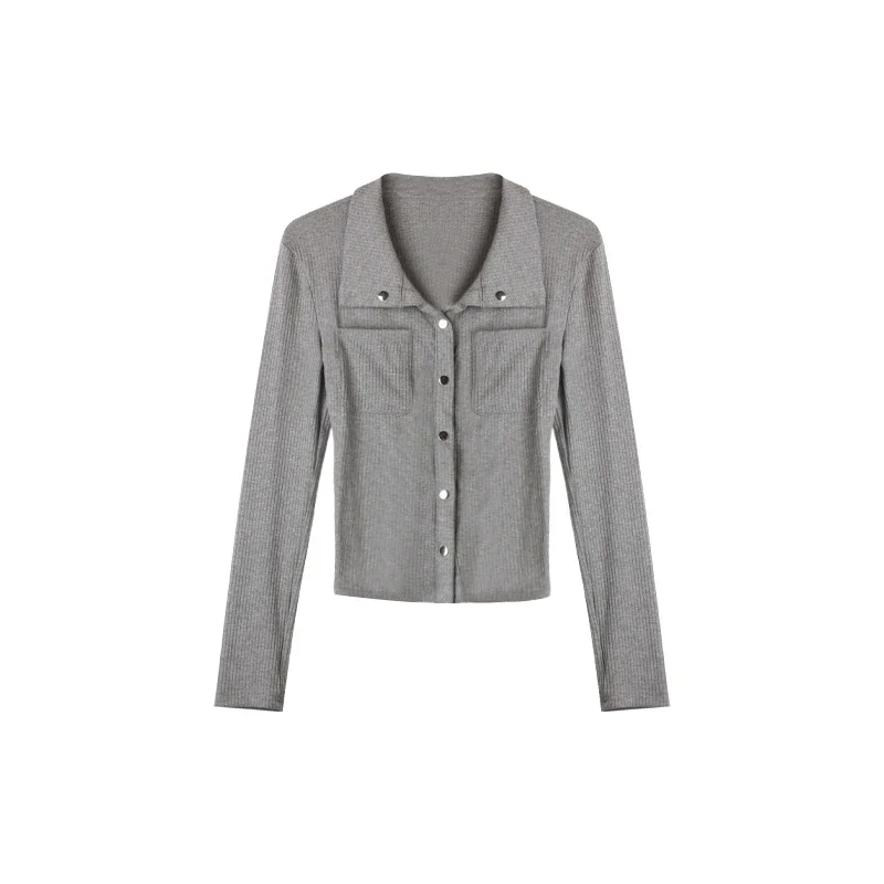 2025 Blusas Mujer De Moda Camicetta casual Donna Couverture Colletto Manica lunga Tunica Camicie Tasca Moda Camicette coreane Y2k Top