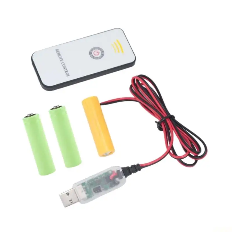 B03F USB LR6 Dummy Battery Adapter Set, 5V/2 A Input to 4.5V/1 A Output with Wireless Handset for Equipment Using Exactly Three