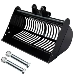 USA in Stock 600mm/800mm Width Screening Sand Bucket Attachment For one ton Mini Excavator