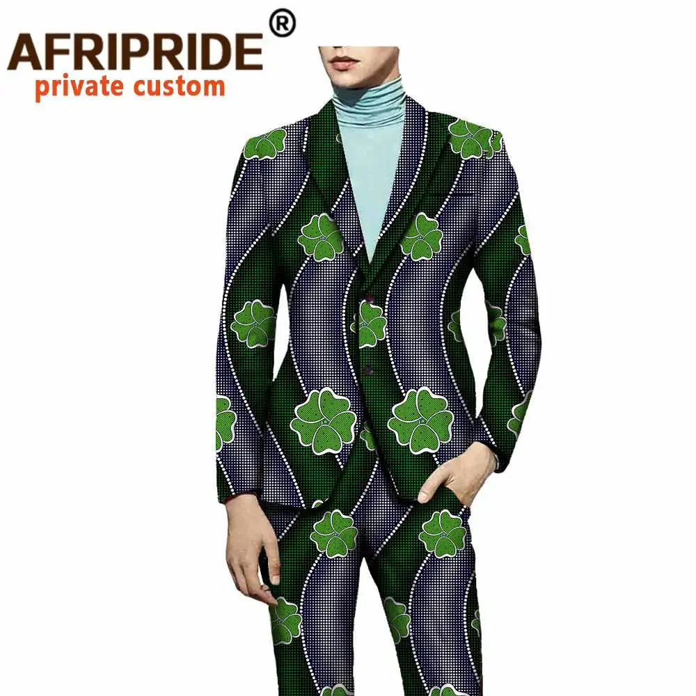 Men's Blazer Set Fashion Colorblock Plaid Lapel Collar Button Blazer & Pants 2Pcs Set Male Business Casual Prom Suit  Man Suite