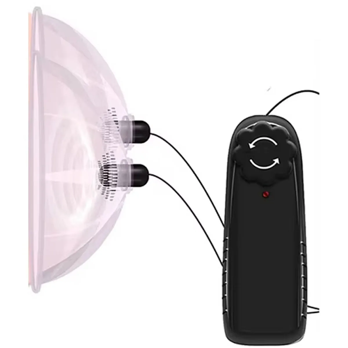 Electric Nipple Suction Cups Breast Enlarger Massager with Strong Suction & Vibration Stimulator, USB Rechargeable Nipple Sucker