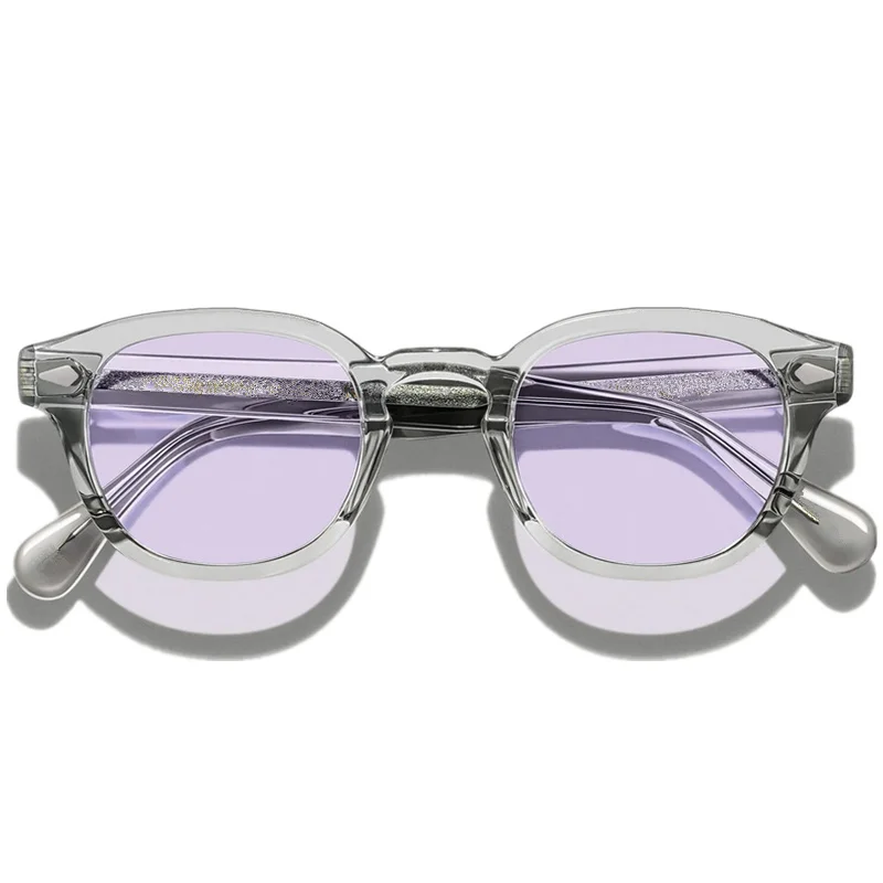 

New quality Johnny Depp color-fading sunglasses UV400 L M S sizes retro-vintage Mos pure-plank clear gray frame tinted lens gogg