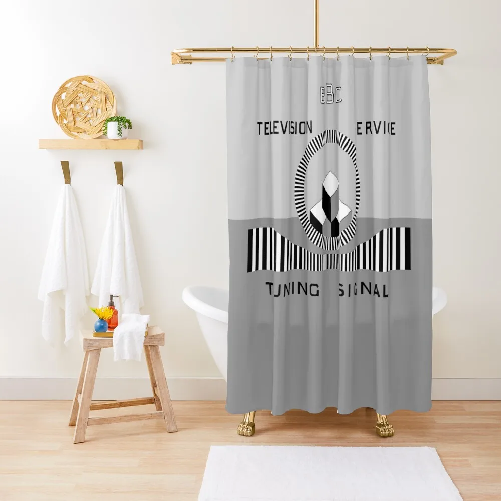 

beebthings BBC Television Service Tuning Signal Shower Curtain Bathroom Accessories For Shower Curtain