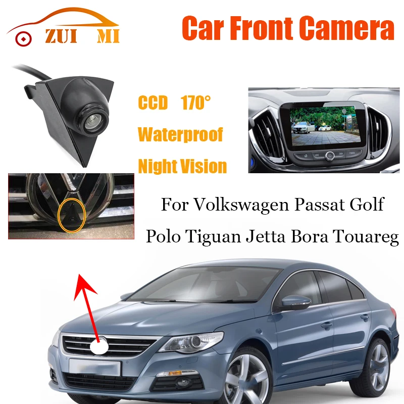 

Car Front View Parking CCD Night Vision LOGO Mark Camera Wide Angle 170° Waterproof For Volkswagen Passat Golf Polo Tiguan Jetta