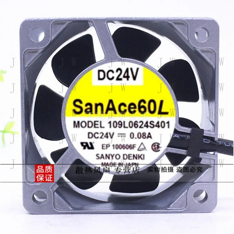 DDW   1PCS for Sanyo 109L0624S401 DC24V 0.08A 3-wire aluminium frame fan 6025 6cm