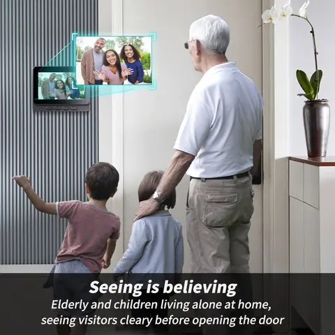 Trådlös smart videodörrklocka med WiFi, Tvåvägs utomhuskamera 1080P HD, Trådlös intercom-röst, Vattentät dörrklocka för smart hem 10 best sales ringa på dörrklockan - №2