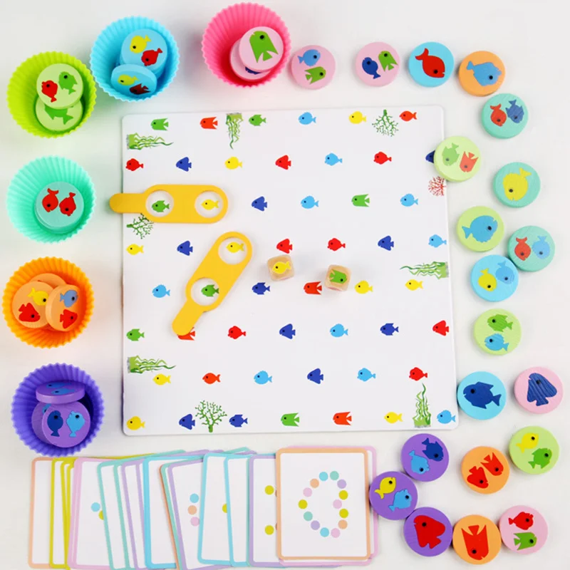 

Preschool Montessori Puzzle Games Educational Sensory Color Cognitive Matching Games Kids Thinking Training Toys New 2023